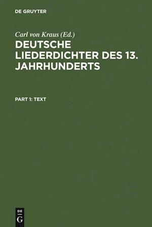 Deutsche Liederdichter des 13. Jahrhunderts