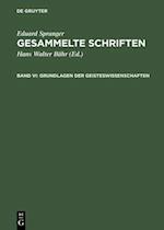 Grundlagen der Geisteswissenschaften