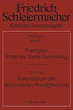 Predigten. Erste bis Vierte Sammlung (1801-1820) mit den Varianten der Neuauflagen (1806-1826)