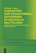 Varianten der Pronominaladverbien im Neuhochdeutschen