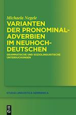 Varianten der Pronominaladverbien im Neuhochdeutschen