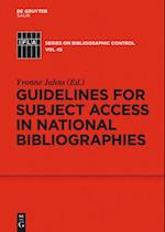 Guidelines for Subject Access in National Bibliographies