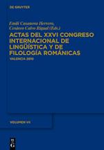 Actas del XXVI Congreso Internacional de Lingüística y de Filología Románicas. Tome VII