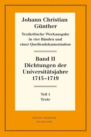 Dichtungen der Universitätsjahre 1715-1719