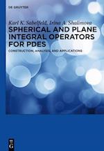 Spherical and Plane Integral Operators for PDEs