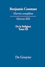 ¿uvres complètes, XIX, De la Religion, considérée dans sa source, ses formes et ses développements, Tome III