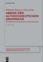 Abriss Der Althochdeutschen Grammatik