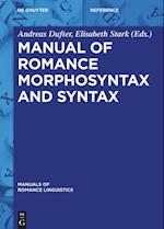 Manual of Romance Morphosyntax and Syntax