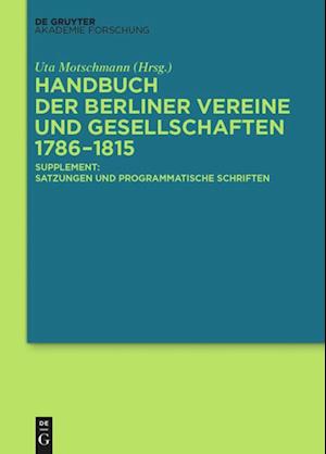 Handbuch der Berliner Vereine und Gesellschaften 1786¿1815