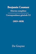 ¿uvres complètes, XI, Correspondance générale 1819¿1820