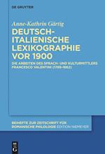 Deutsch-italienische Lexikographie vor 1900