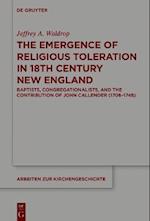 Emergence of Religious Toleration in Eighteenth-Century New England