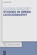 Studies in Greek Lexicography