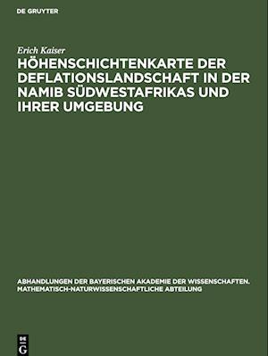 Höhenschichtenkarte Der Deflationslandschaft in Der Namib Südwestafrikas Und Ihrer Umgebung