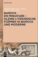 Literarische Kleinformen des Barock und ihr Nachleben