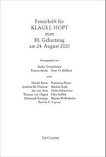 Festschrift Für Klaus J. Hopt Zum 80. Geburtstag Am 24. August 2020
