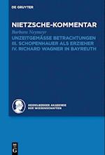 Kommentar zu Nietzsches "Unzeitgemässen Betrachtungen"