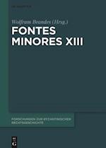 Fontes Minores XIII