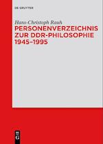 Personenverzeichnis Zur Ddr-Philosophie 1945-1995