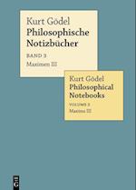 Philosophische Notizbücher. Maximen III / Maxims III