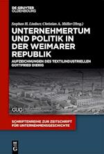 Unternehmertum und Politik in der Weimarer Republik