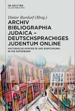 Archiv Bibliographia Judaica - Deutschsprachiges Judentum Online