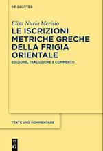 Le Iscrizioni Metriche Greche Della Frigia Orientale