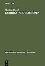 Lehrbare Religion?