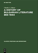 History of Bulgarian Literature 865-1944