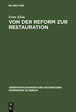 Von der Reform zur Restauration