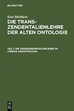 Die Transzendentalienlehre im Corpus Aristotelicum