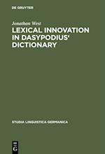 Lexical Innovation in Dasypodius' Dictionary