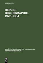 Berlin-Bibliographie, 1978–1984