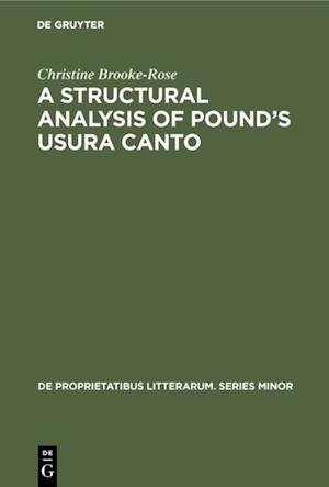 Structural Analysis of Pound's Usura Canto