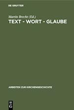 Text - Wort - Glaube