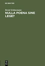 Nulla poena sine lege?