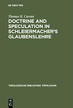 Doctrine and Speculation in Schleiermacher's Glaubenslehre