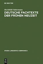 Deutsche Fachtexte der frühen Neuzeit