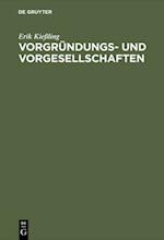 Vorgründungs- und Vorgesellschaften