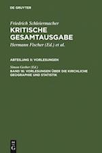 Vorlesungen über die kirchliche Geographie und Statistik