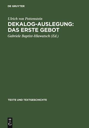 Dekalog-Auslegung: Das erste Gebot