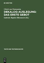 Dekalog-Auslegung: Das erste Gebot