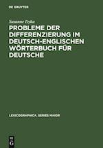 Probleme der Differenzierung im deutsch-englischen Wörterbuch für Deutsche