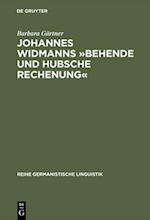 Johannes Widmanns »Behende und hubsche Rechenung«