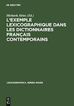L''exemple lexicographique dans les dictionnaires français contemporains