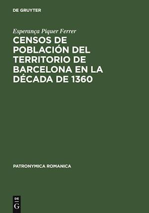 Censos de población del territorio de Barcelona en la década de 1360