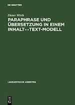 Paraphrase und Übersetzung in einem Inhalt?Text-Modell