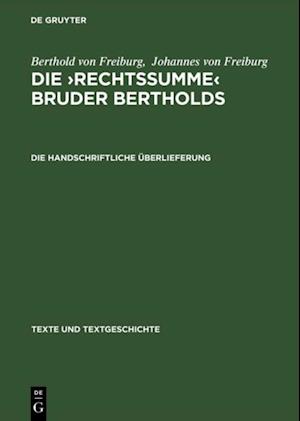 Die handschriftliche Überlieferung