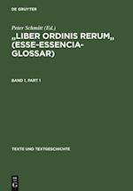 "Liber ordinis rerum" (Esse-Essencia-Glossar)