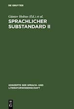 Sprachlicher Substandard II